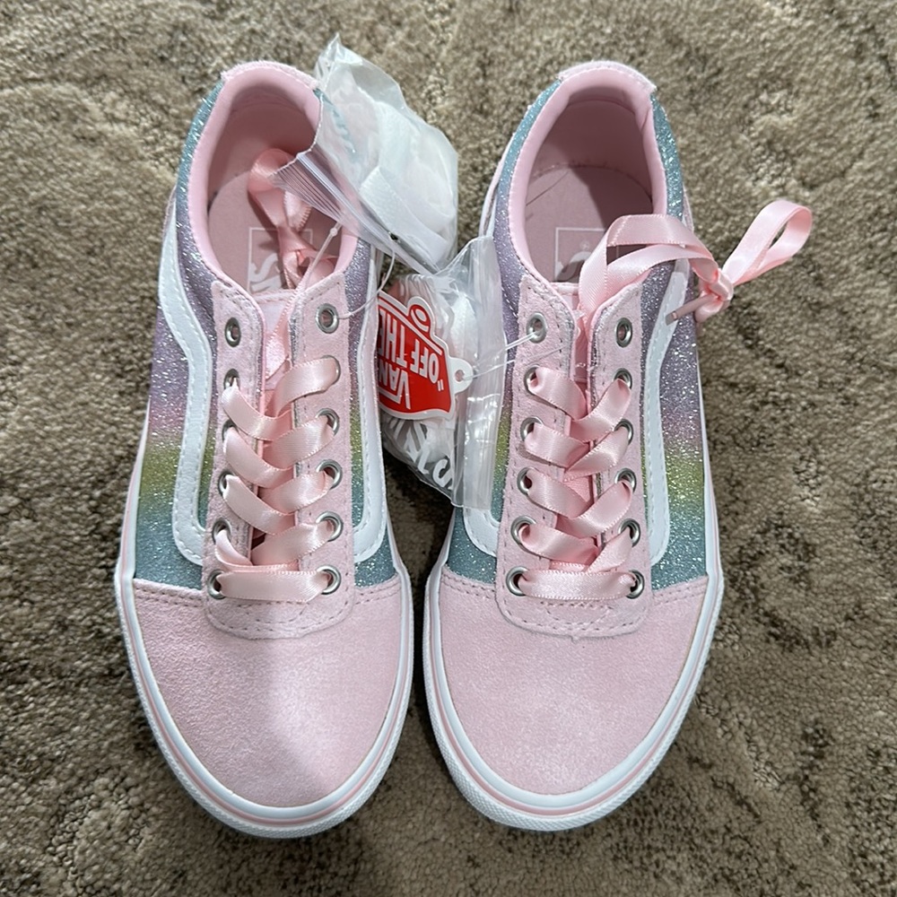 Vans old skool glitter shoes pink new